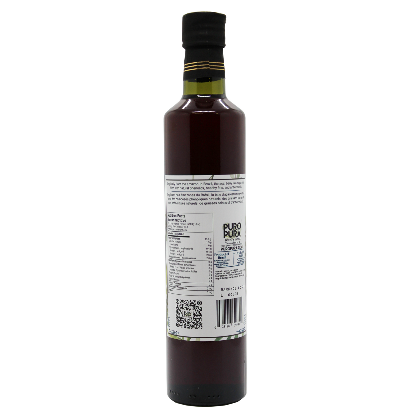 Extra Virgin Açaí Oil Puro Pura